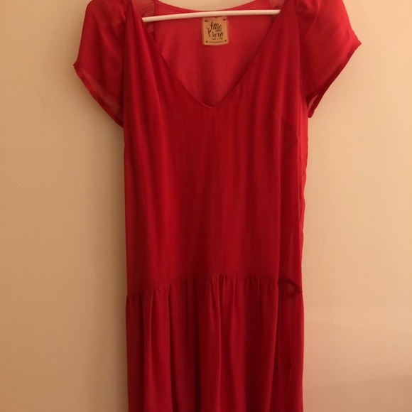Attic and Barn for Madewell Pink Silk Shift Dress - Picture 4 of 5